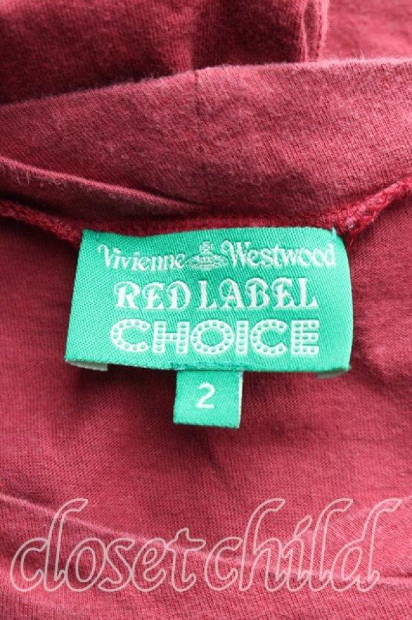 画像3: ヴィヴィアンウエストウッド 中古 / モンキーptカットソーワンピ 2（9号相当） ボルドー  H-26-01-25-004-op-OD-ZH (3)
