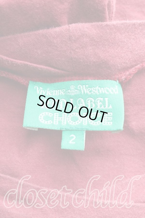 画像3: ヴィヴィアンウエストウッド 中古 / モンキーptカットソーワンピ 2（9号相当） ボルドー  H-26-01-25-004-op-OD-ZH (3)