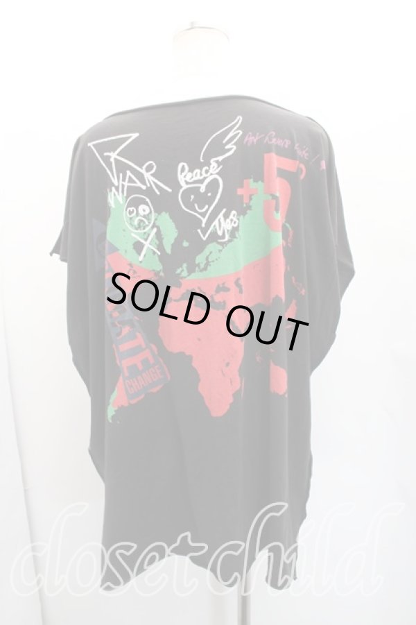 画像2: Worlds End 中古 / CRスクエアTシャツ  黒  H-26-01-25-039-to-OD-ZH (2)