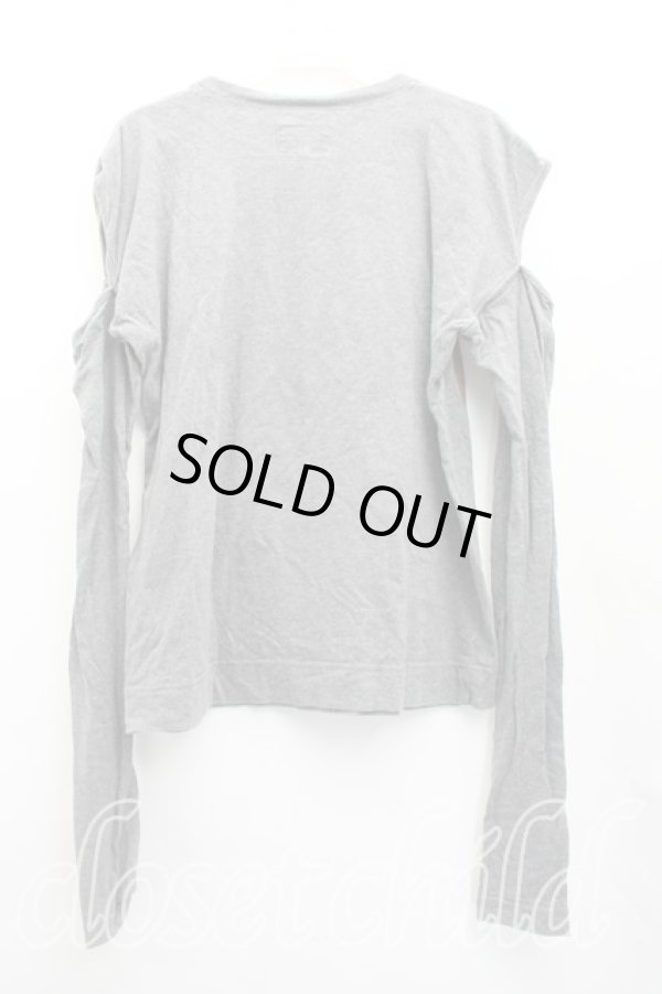 画像2: ANGLOMANIA 中古 / ロゴptモスリン風カットソー 38（M相当） 灰  H-26-01-25-042-to-OD-ZH (2)