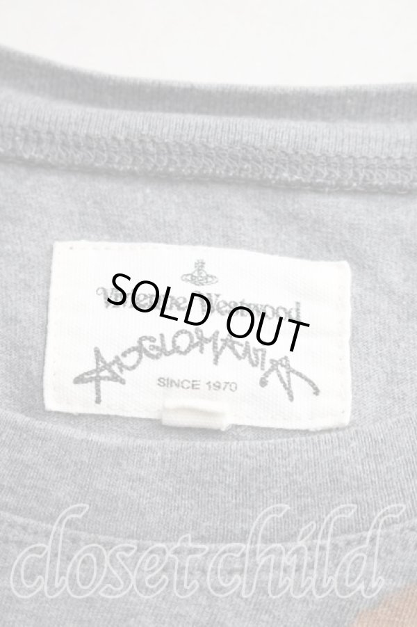 画像3: ANGLOMANIA 中古 / ロゴptモスリン風カットソー 38（M相当） 灰  H-26-01-25-042-to-OD-ZH (3)