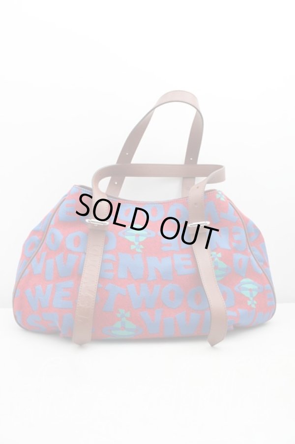 画像2: ヴィヴィアンウエストウッド 中古 / ストーンエイジハンドバッグ  赤  H-26-01-25-044-ba-OD-ZH (2)