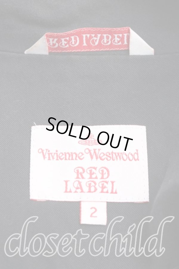 画像3: ヴィヴィアンウエストウッド 中古 / タータンチェック切替ショートジャケット 2（9号相当） 黒  H-26-01-25-001-jc-OD-ZH (3)