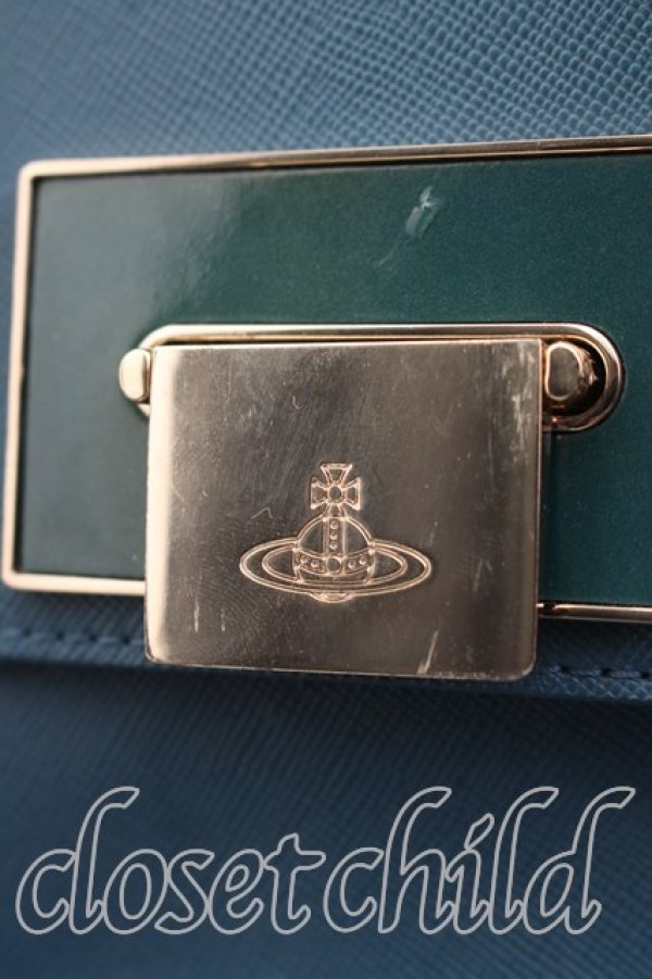 画像6: ヴィヴィアンウエストウッド 中古 /IO　サフィアーノミニバケット  青  H-26-01-25-053-ba-OD-ZH (6)