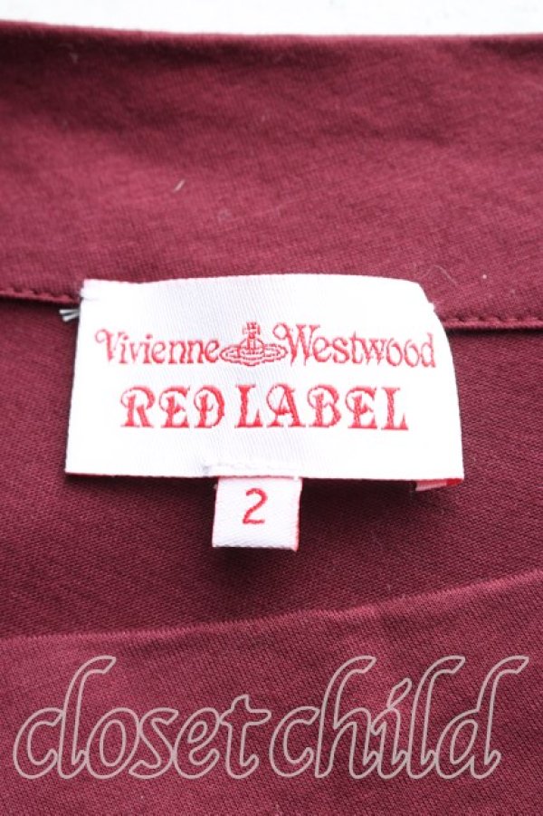 画像3: ヴィヴィアンウエストウッド 中古 / リーフptカットソーワンピ 2（9号相当） ボルドー  H-26-01-25-006-op-OD-ZH (3)