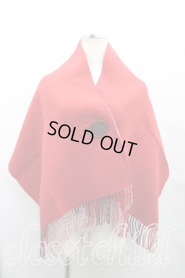 画像2: ヴィヴィアンウエストウッド 中古 / タータンチェックリバーシブルストール  赤  H-26-01-25-064-gd-OD-ZH (2)