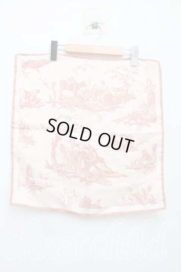 画像2: ヴィヴィアンウエストウッド 中古 / トワレ柄シルクスカーフ  ピンク  H-26-01-25-071-gd-IN-ZH (2)