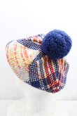 画像2: ヴィヴィアンウエストウッド 中古 / カラーオーブ刺繍ベレー  青  H-26-01-25-077-ha-OD-ZH (2)