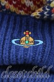 画像5: ヴィヴィアンウエストウッド 中古 / カラーオーブ刺繍ベレー  青  H-26-01-25-077-ha-OD-ZH (5)