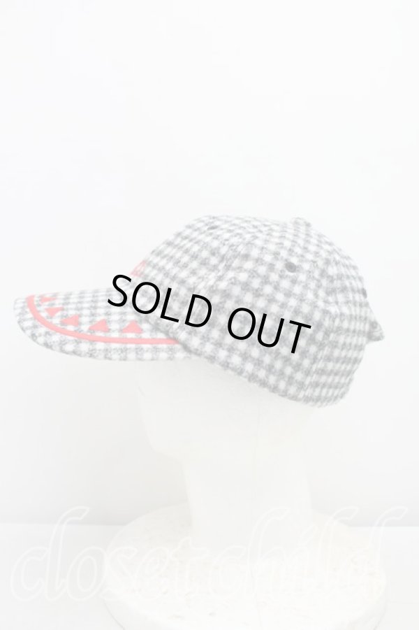 画像2: ヴィヴィアンウエストウッド 中古 / ニードルパンチギンガムキャップ  灰  H-26-01-25-078-ha-OD-ZH (2)