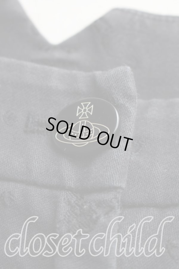 画像6: ヴィヴィアンウエストウッド 中古 / オーブドット刺繍パンツ 1(7号相当) 黒  H-26-01-25-010-pa-IN-ZH (6)