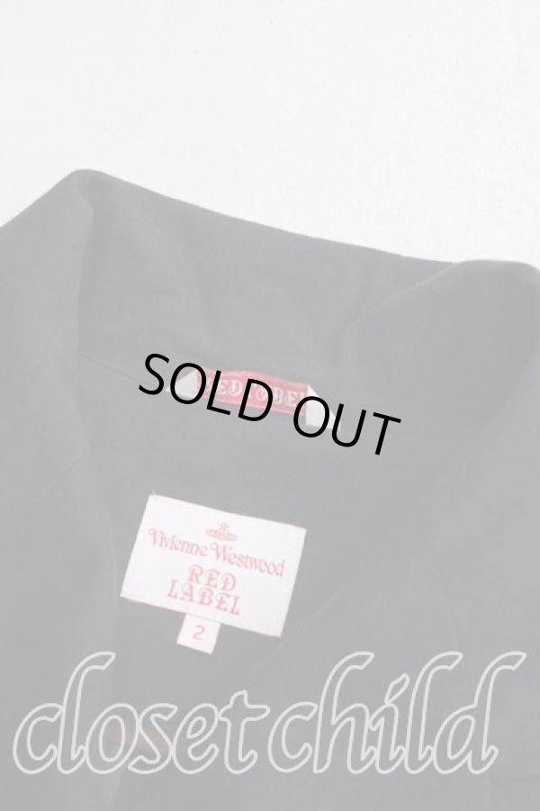 画像7: ヴィヴィアンウエストウッド 中古 / タータンチェック切替ショートジャケット 2（9号相当） 黒  H-26-01-25-001-jc-OD-ZH (7)