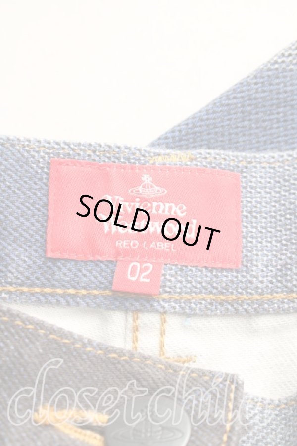 画像3: ヴィヴィアンウエストウッド 中古 / プリントデニム 02（M相当） インディゴ  H-26-01-25-013-pa-OD-ZH (3)