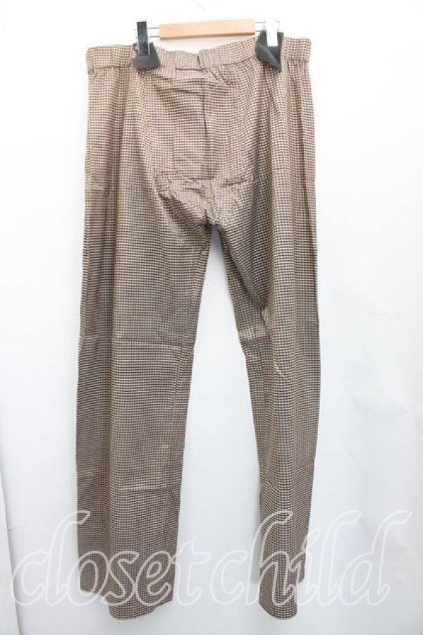 画像2: ヴィヴィアンウエストウッド MAN 中古 / ギンガムチェックシャンタンパンツ L 茶  H-26-01-25-014-pa-IN-ZH (2)