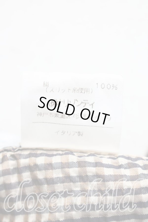 画像5: ヴィヴィアンウエストウッド MAN 中古 / ギンガムチェックシャンタンパンツ L 茶  H-26-01-25-014-pa-IN-ZH (5)