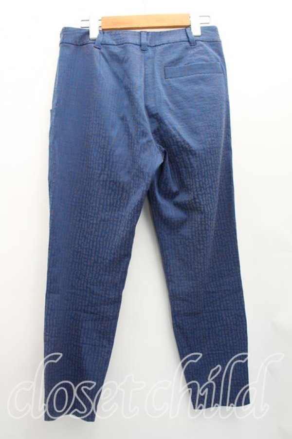 画像2: ANGLOMANIA 中古 / 総柄テーパードパンツ 38（M相当） 紺  H-26-01-25-018-pa-OD-ZH (2)