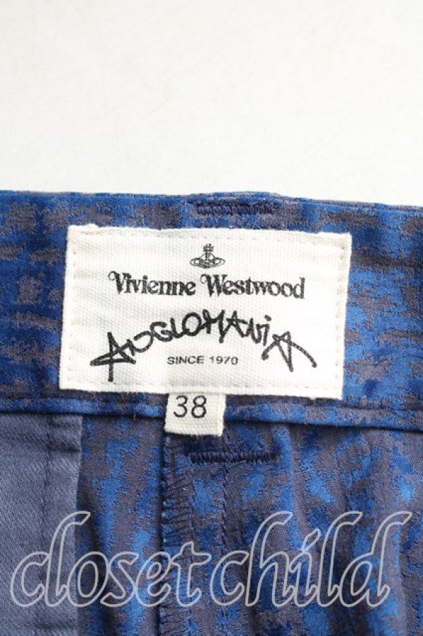 画像3: ANGLOMANIA 中古 / 総柄テーパードパンツ 38（M相当） 紺  H-26-01-25-018-pa-OD-ZH (3)