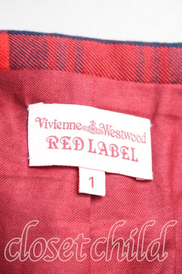 画像3: ヴィヴィアンウエストウッド 中古 / タータンチェックキルトスカート 1(7号相当) 赤  H-26-02-01-019-sk-IN-ZH (3)