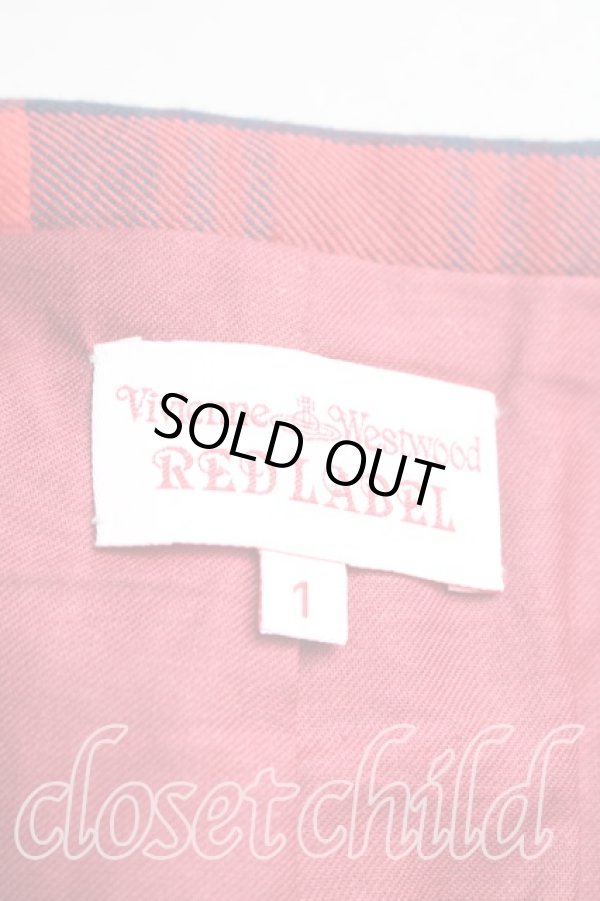 画像3: ヴィヴィアンウエストウッド 中古 / タータンチェックキルトスカート 1(7号相当) 赤  H-26-02-01-019-sk-IN-ZH (3)