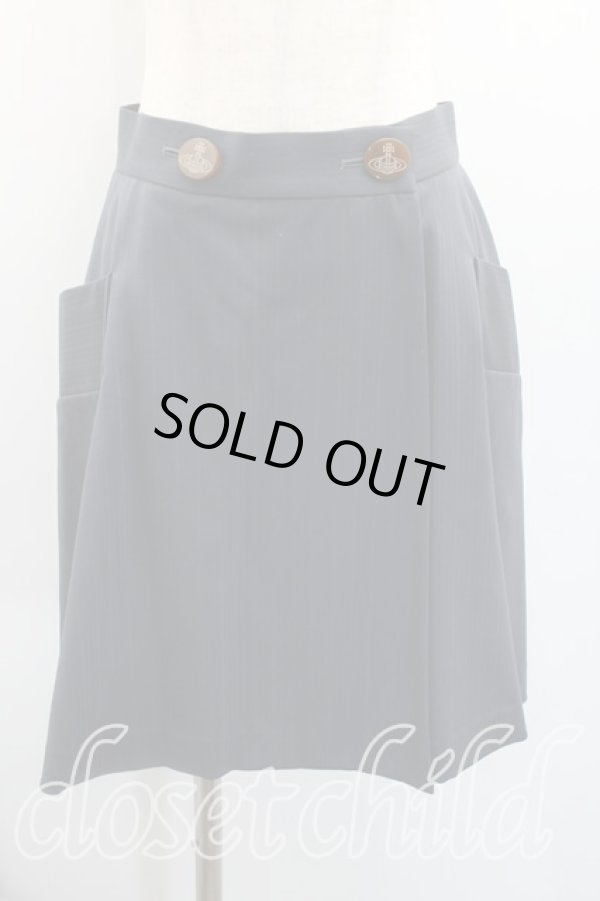 画像3: ヴィヴィアンウエストウッド 中古 / ストライプラブジャケット&ライディングスカートセットアップ 2(9号相当) 灰  H-26-02-01-023-su-IN-ZH (3)