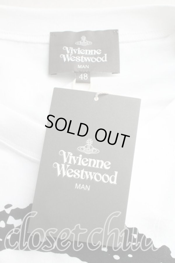 画像3: ヴィヴィアンウエストウッド MAN 中古 / クエスッチョンマークORBTシャツ 48（メンズL相当） 白  H-26-02-01-024-ts-OD-ZH (3)