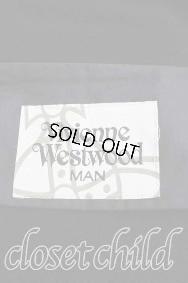 画像3: ヴィヴィアンウエストウッド MAN 中古 / ラインオーブ刺繍フラップスウェット FREE 黒  H-26-02-01-025-to-OD-ZH (3)