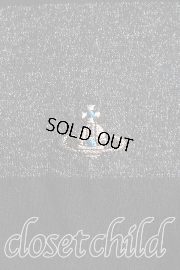 画像7: ヴィヴィアンウエストウッド MAN 中古 / 単色オーブ刺繍ボーダーカットソー 50（メンズXL相当） 黒  H-26-02-01-026-to-OD-ZH (7)