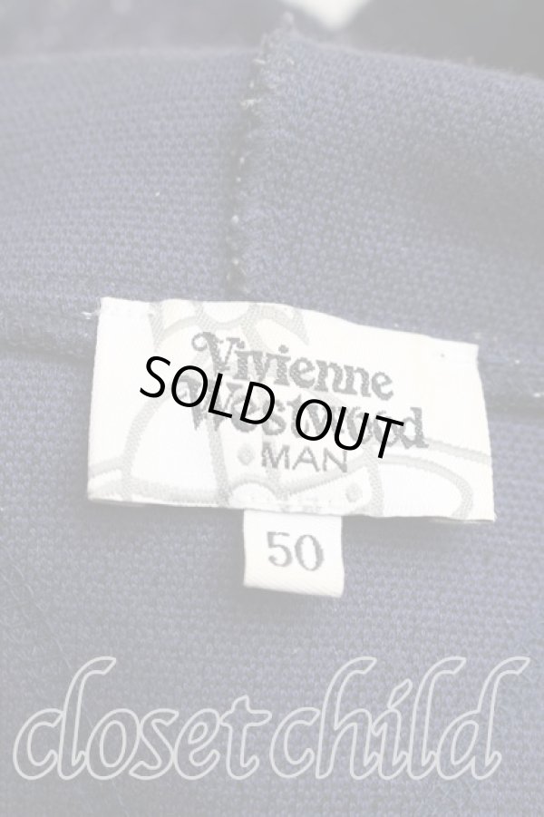 画像3: ヴィヴィアンウエストウッド MAN 中古 / オーブ刺繍ロングパーカー 50（メンズXL相当） 紺  H-26-02-01-027-to-OD-ZH (3)