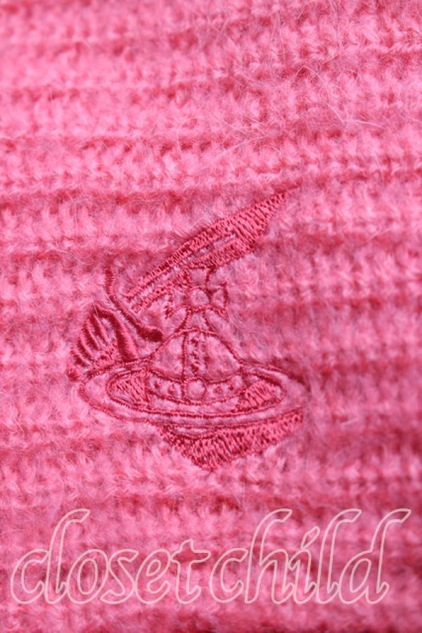 画像6: ANGLOMANIA 中古 / カットラスラウンドニット 38（M相当） ピンクｘ赤  H-26-02-01-028-to-OD-ZH (6)