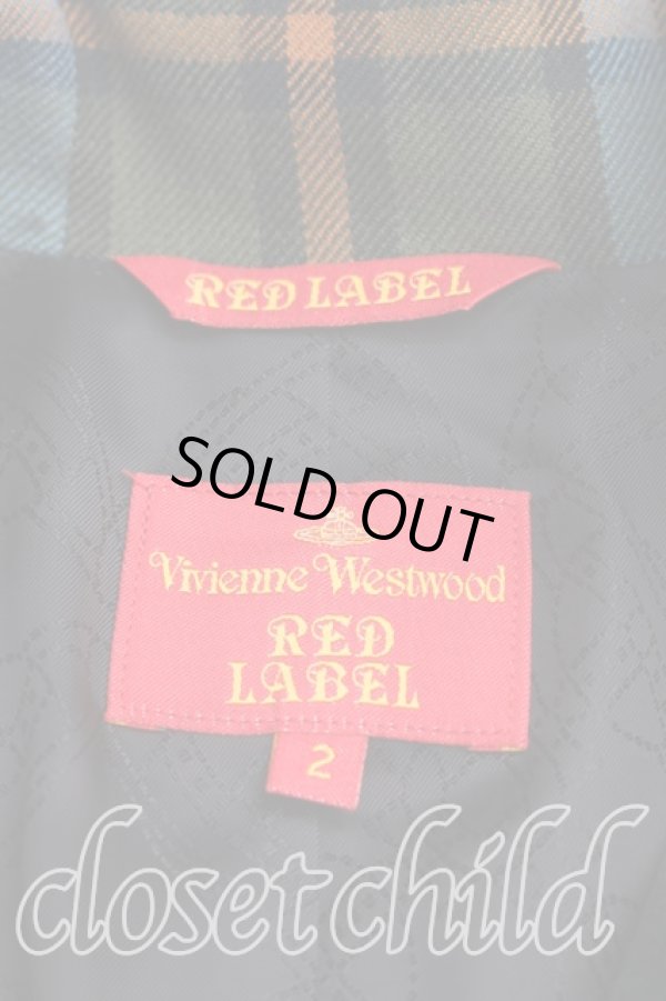 画像3: ヴィヴィアンウエストウッド 中古 / タータンチェックラブジャケット 2（9号相当） 青ｘ緑  H-26-02-01-004-jc-OD-ZH (3)