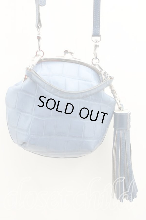 画像2: ヴィヴィアンウエストウッド 中古 / クロコガマ口ショルダーバッグ  青  H-26-02-01-039-ba-OD-ZH (2)