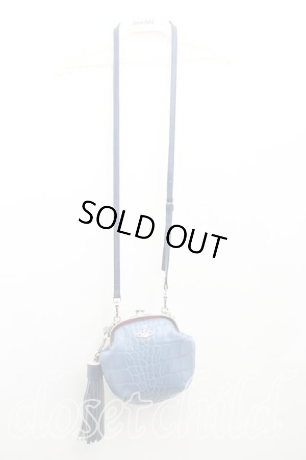 画像3: ヴィヴィアンウエストウッド 中古 / クロコガマ口ショルダーバッグ  青  H-26-02-01-039-ba-OD-ZH (3)