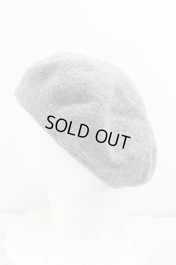 画像2: ヴィヴィアンウエストウッド 中古 / グラフティオーブ刺繍ベレー  灰  H-26-02-01-043-ha-OD-ZH (2)