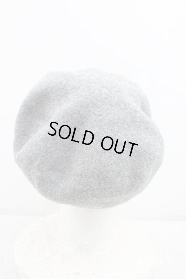 画像3: ヴィヴィアンウエストウッド 中古 / グラフティオーブ刺繍ベレー  灰  H-26-02-01-043-ha-OD-ZH (3)