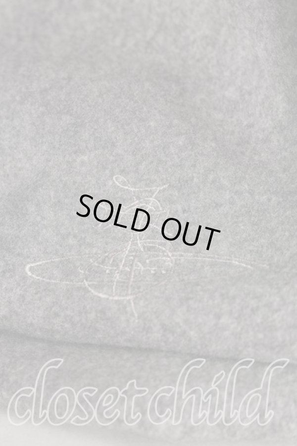 画像6: ヴィヴィアンウエストウッド 中古 / グラフティオーブ刺繍ベレー  灰  H-26-02-01-043-ha-OD-ZH (6)