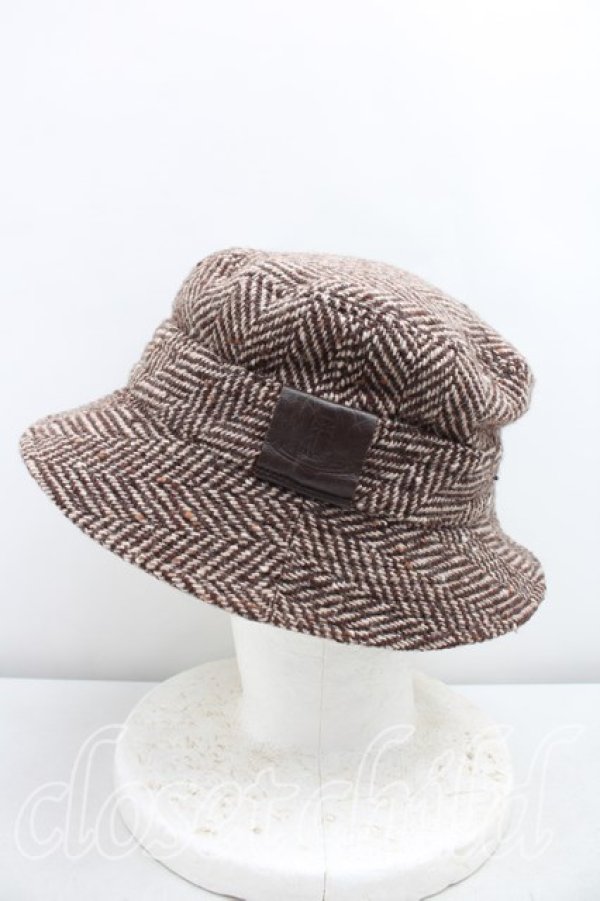 画像2: ヴィヴィアンウエストウッド 中古 / ツイードハット  茶  H-26-02-01-044-ha-OD-ZH (2)