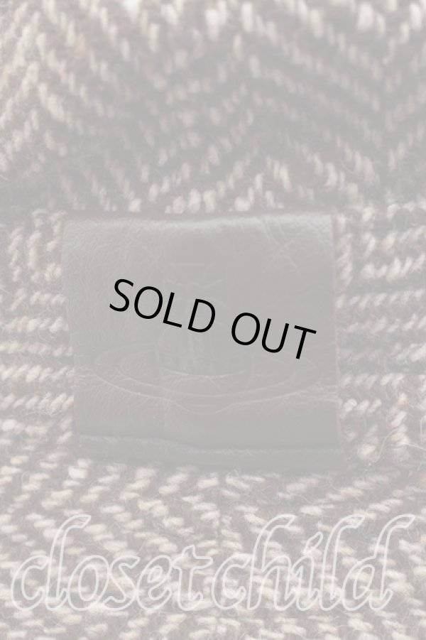 画像7: ヴィヴィアンウエストウッド 中古 / ツイードハット  茶  H-26-02-01-044-ha-OD-ZH (7)