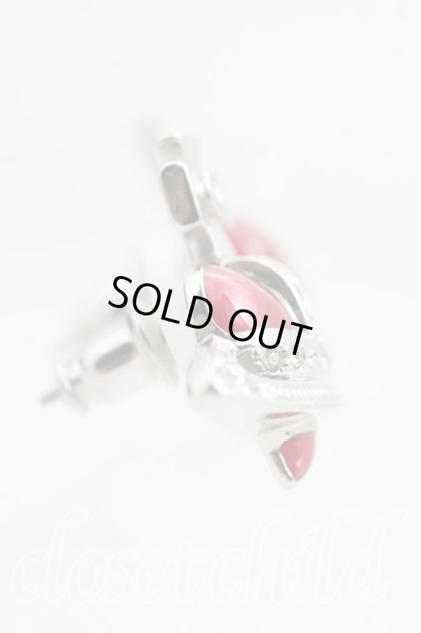 画像3: ヴィヴィアンウエストウッド 中古 / ディアマンテハートスタッドピアス  赤ｘシルバー  H-26-02-01-048-er-OD-ZH (3)