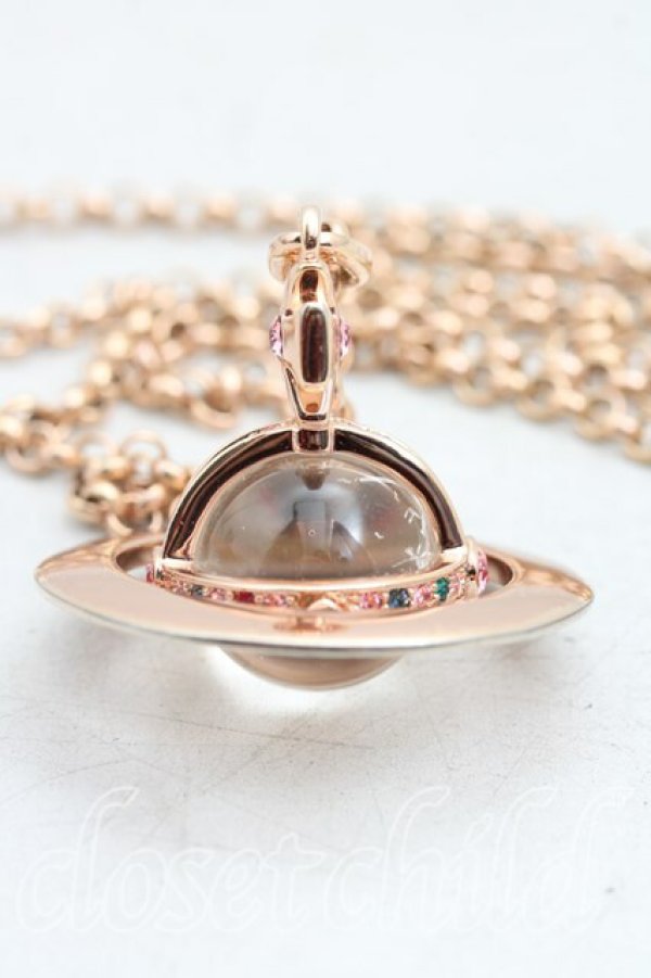 画像2: ヴィヴィアンウエストウッド 中古 / スモールオーブネックレス  ピンクゴールド  H-26-02-01-052-nl-OD-ZH (2)