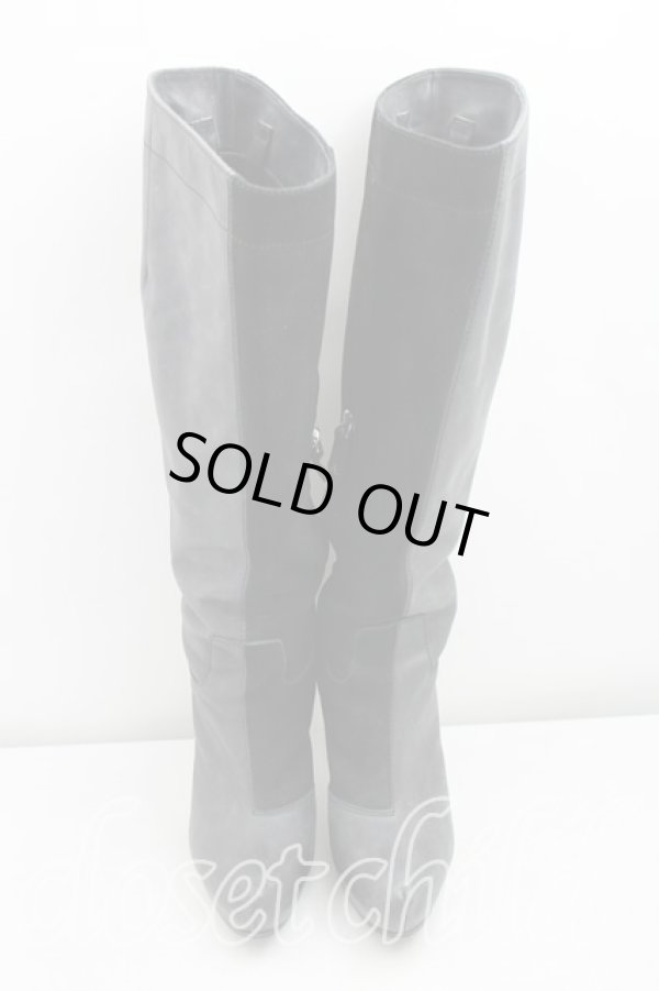 画像2: ヴィヴィアンウエストウッド 中古 / レザー切替ブーツ 37（23.5cm相当） 黒  H-26-02-01-057-sh-OD-ZH (2)