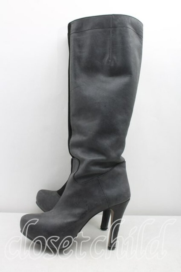 画像3: ヴィヴィアンウエストウッド 中古 / レザー切替ブーツ 37（23.5cm相当） 黒  H-26-02-01-057-sh-OD-ZH (3)