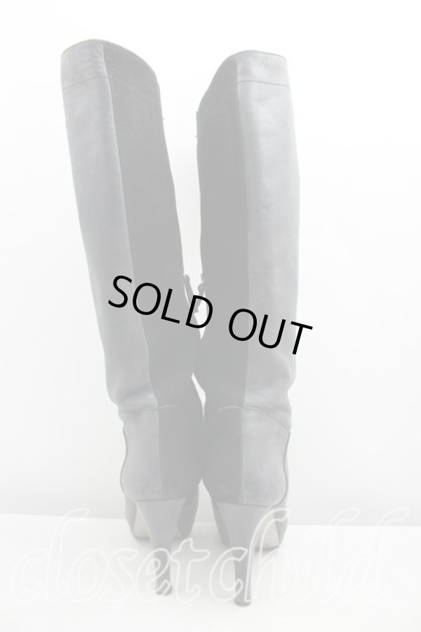 画像4: ヴィヴィアンウエストウッド 中古 / レザー切替ブーツ 37（23.5cm相当） 黒  H-26-02-01-057-sh-OD-ZH (4)