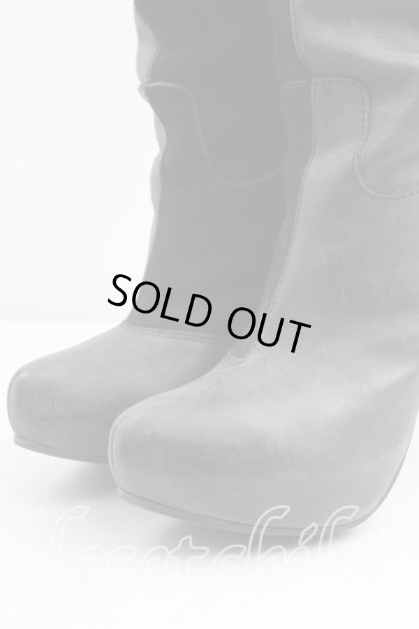 画像8: ヴィヴィアンウエストウッド 中古 / レザー切替ブーツ 37（23.5cm相当） 黒  H-26-02-01-057-sh-OD-ZH (8)