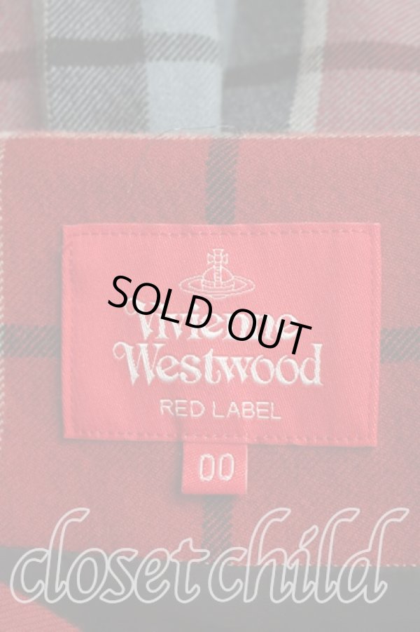 画像3: ヴィヴィアンウエストウッド 中古 / タータンチェックプリーツジャンパースカート 00（ワンサイズ） 赤  H-26-02-01-007-op-OD-ZH (3)