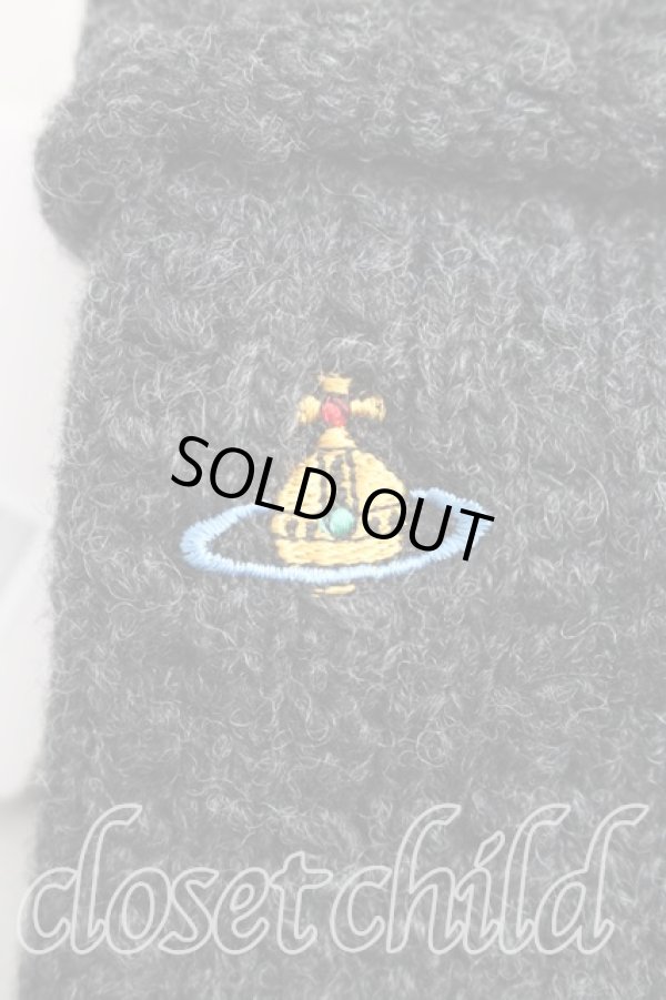 画像2: ヴィヴィアンウエストウッド 中古 / カラーオーブ刺繍手袋  灰  H-26-02-01-082-gd-OD-ZH (2)