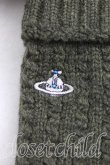 画像2: ヴィヴィアンウエストウッド 中古 / オーブ刺繍手袋  カーキ  H-26-02-01-083-gd-OD-ZH (2)