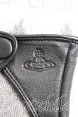 画像2: ヴィヴィアンウエストウッド 中古 / ハートレザーカバー手袋  黒ｘ灰  H-26-02-01-090-gd-OD-ZH (2)