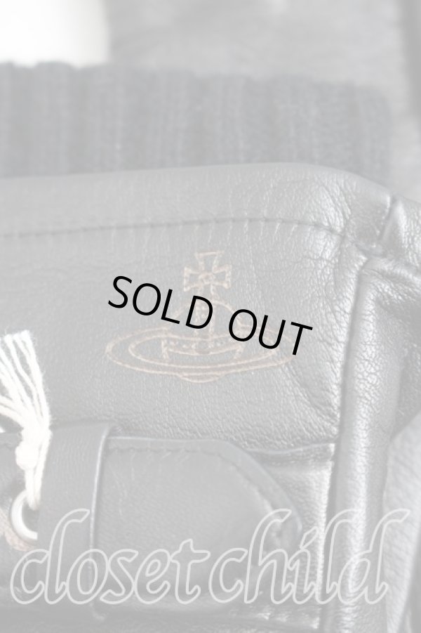 画像2: ヴィヴィアンウエストウッド 中古 / ALEXレザー手袋  黒  H-26-02-01-092-gd-OD-ZH (2)