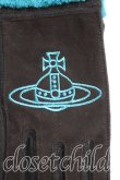 画像2: ヴィヴィアンウエストウッド 中古 / オーブ刺繍スエード手袋  黒  H-26-02-01-095-gd-OD-ZH (2)