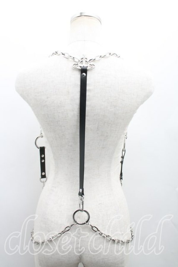 画像2: ヴィヴィアンウエストウッド 中古 / オーブチェーンハーネス L 黒  H-26-02-01-100-gd-OD-ZH (2)